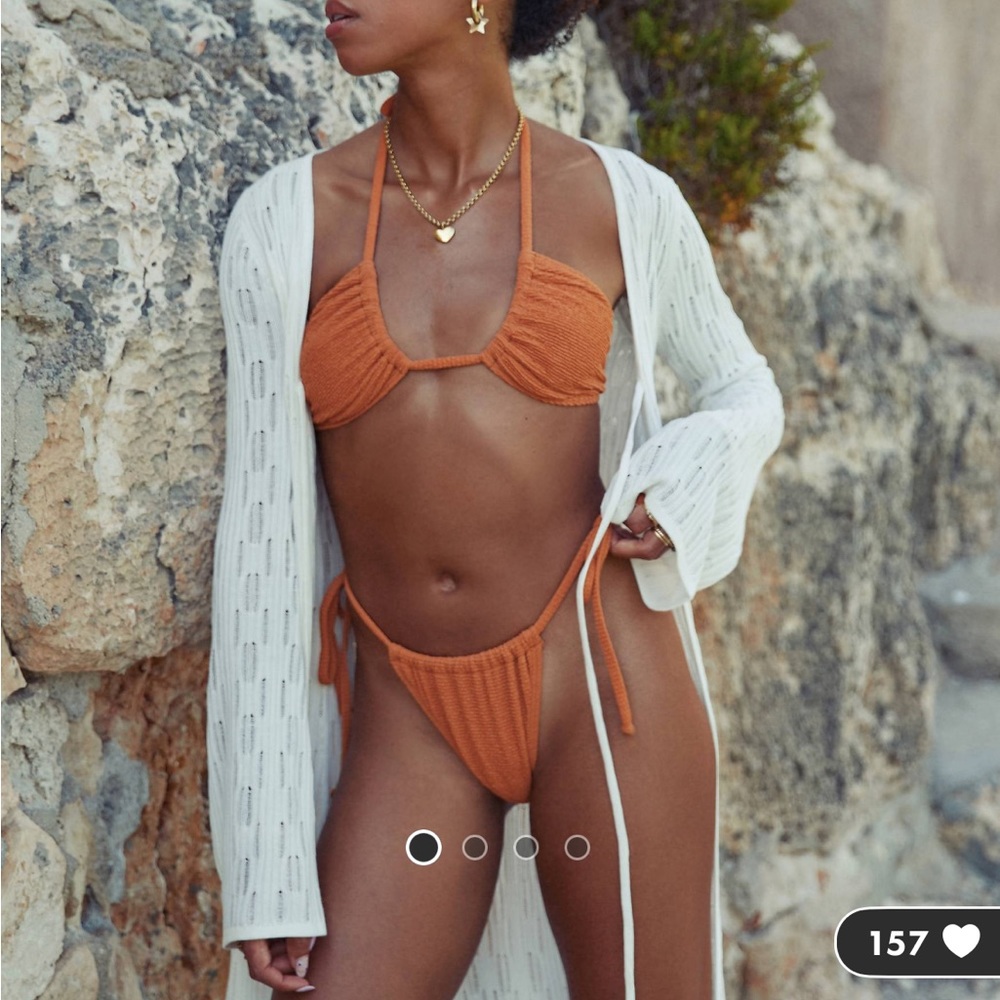 4th & Reckless X Amaka Hamelijnck benthe ruched bikini top